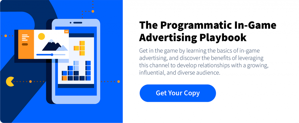 graphic that reads "Download the Programmatic In-Game Advertising Playbook"