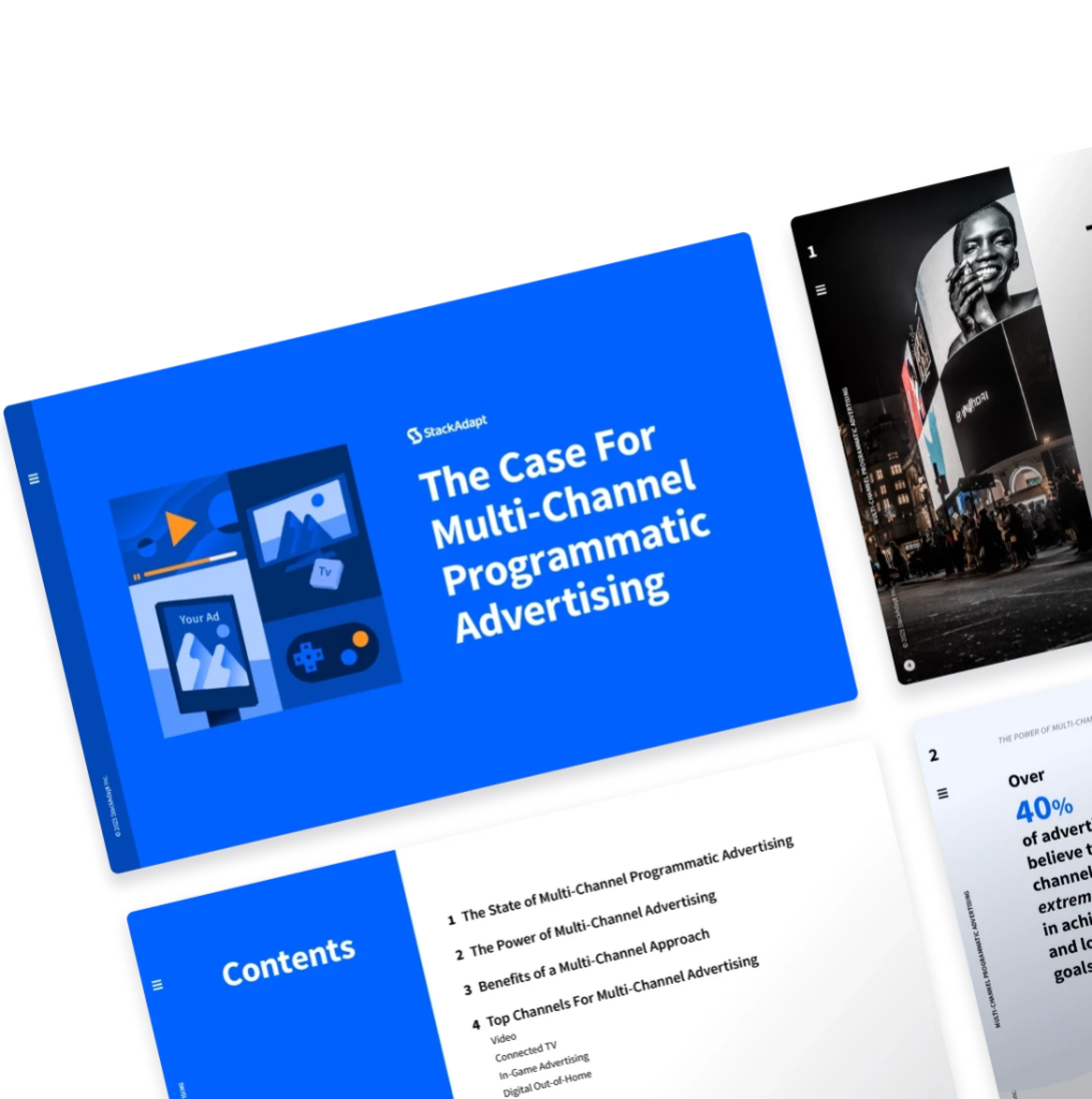 Cover design for StackAdapt and Ad Perceptions' Case for Multi-Channel Programmatic Advertising report