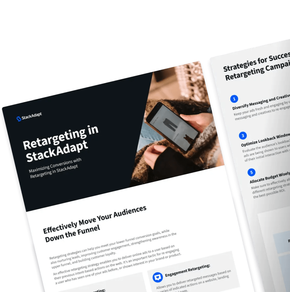 Cover illustration of Retargeting in StackAdapt guide