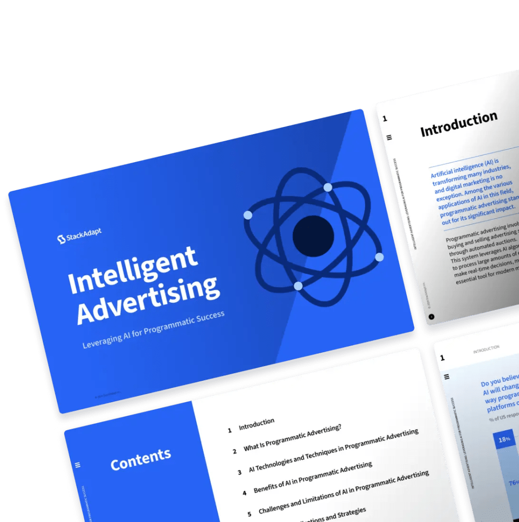 Cover of StackAdapt's guide to AI and programmatic advertising.