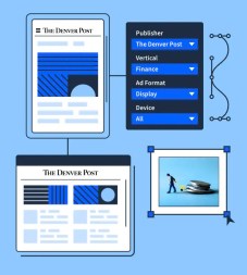 Illustration of an ad campaign with multiple display options.