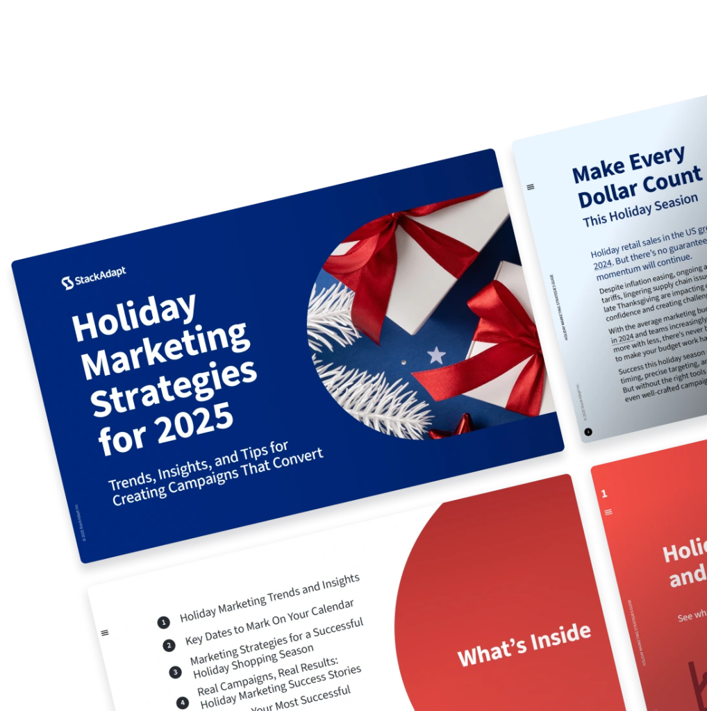 Cover for StackAdapt's Holiday Marketing Strategies for 2025 guide