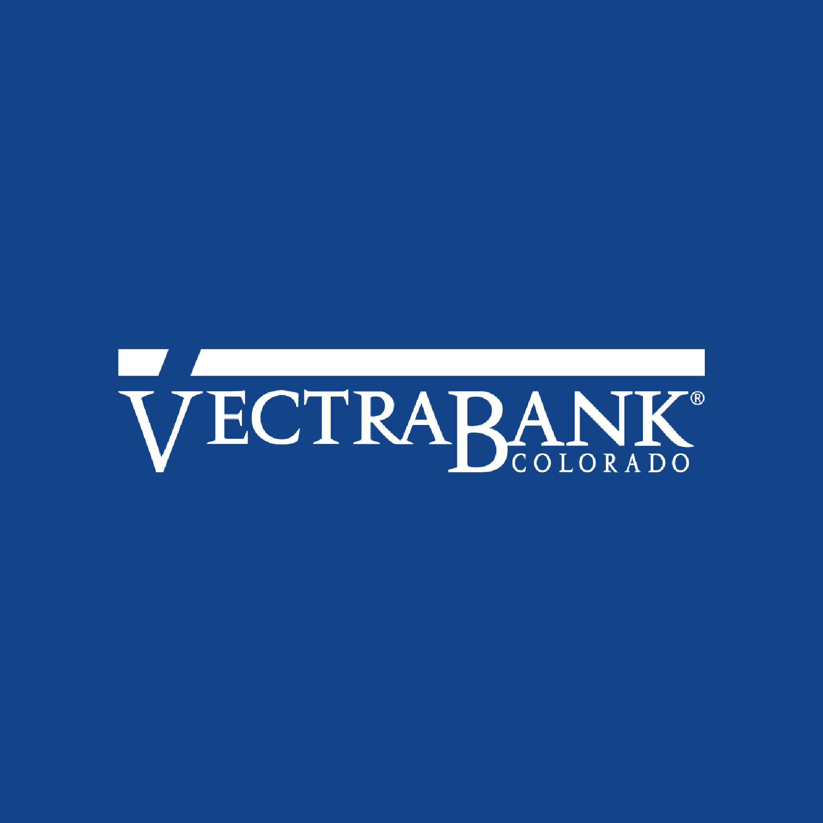 Vectra Bank Colorado logo on blue background