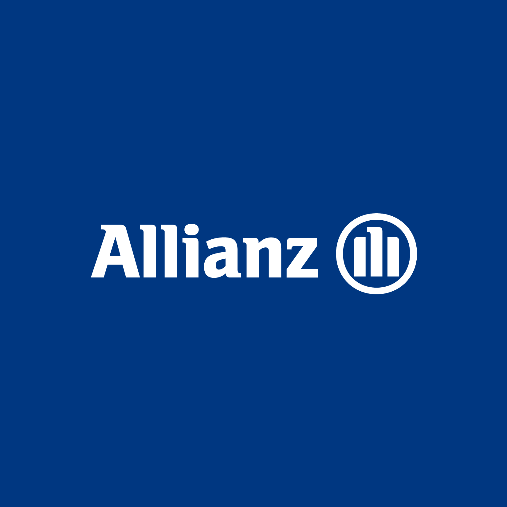 Allianz logo with a blue background