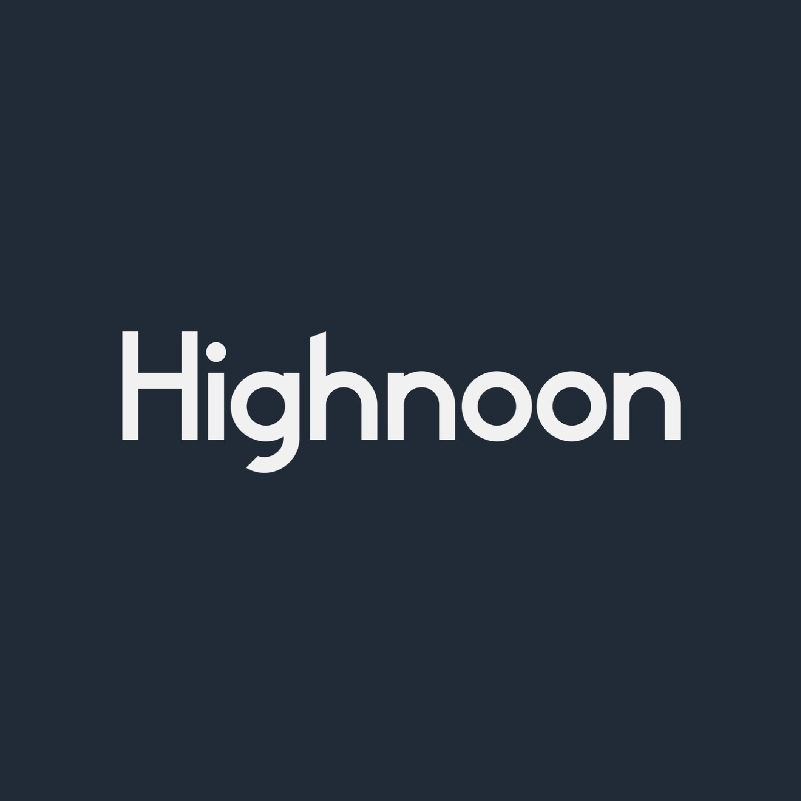Highnoon logo with a dark gray background