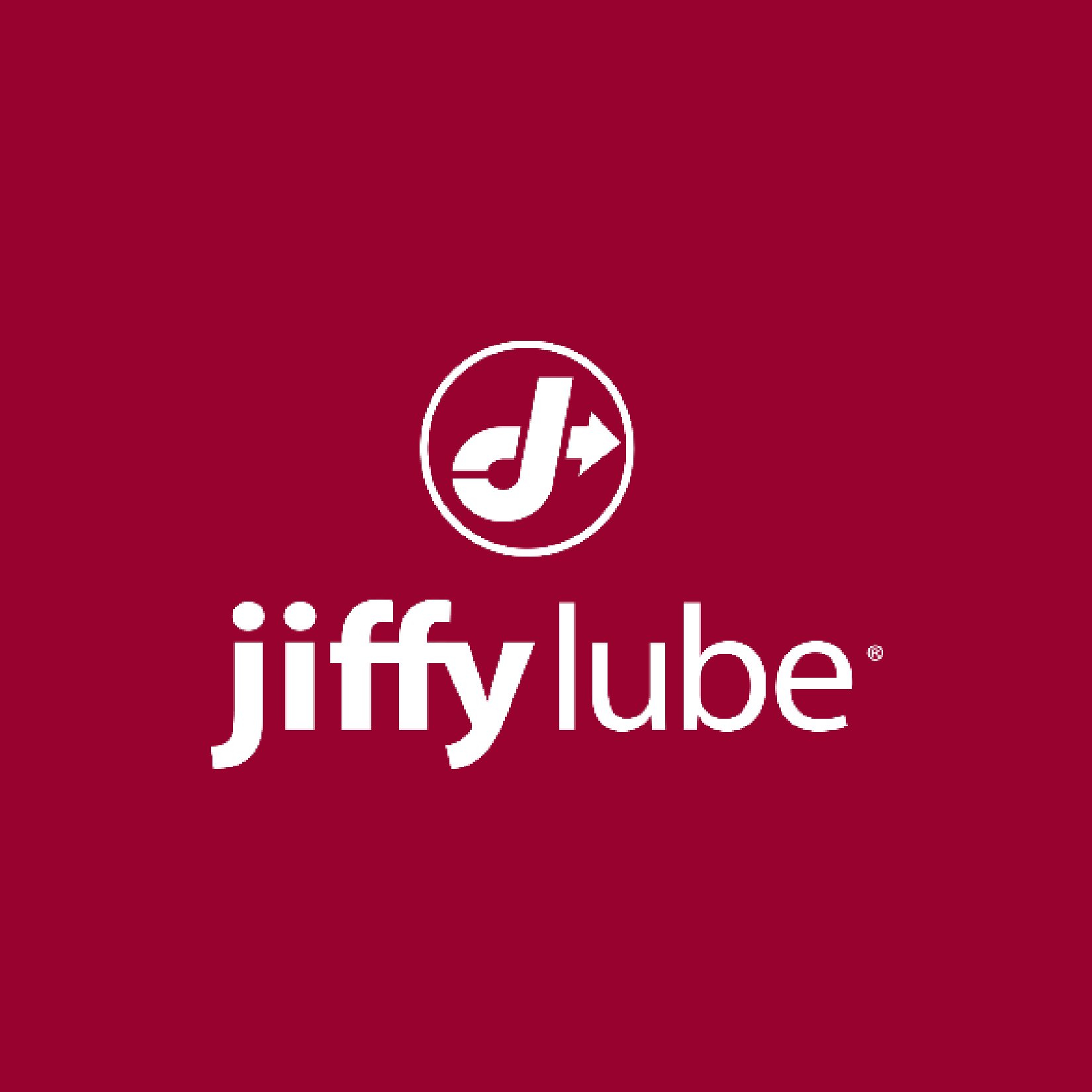 jiffy lube logo with a dark red background