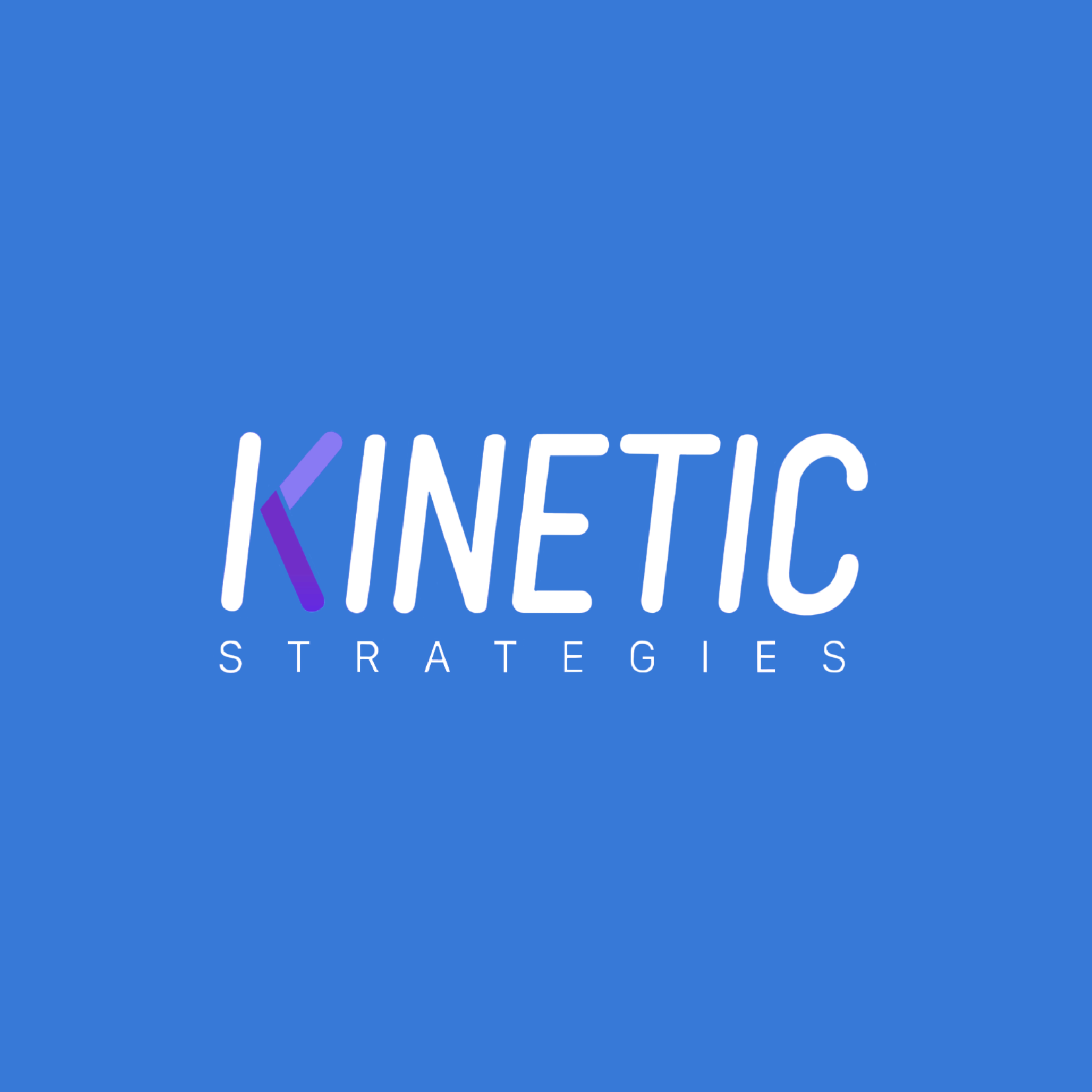 Kinetic Strategies logo with a blue background