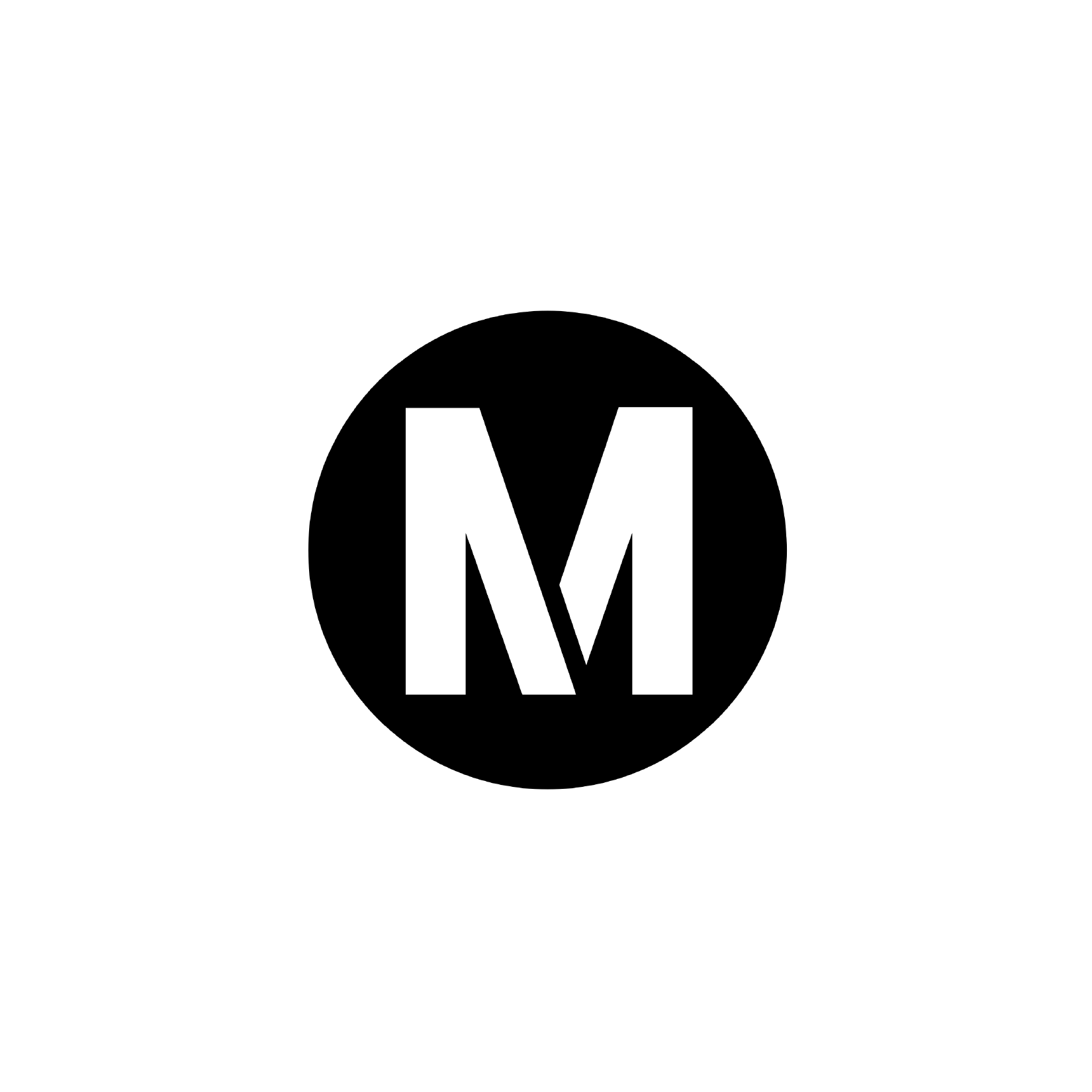 Metro logo with a white background