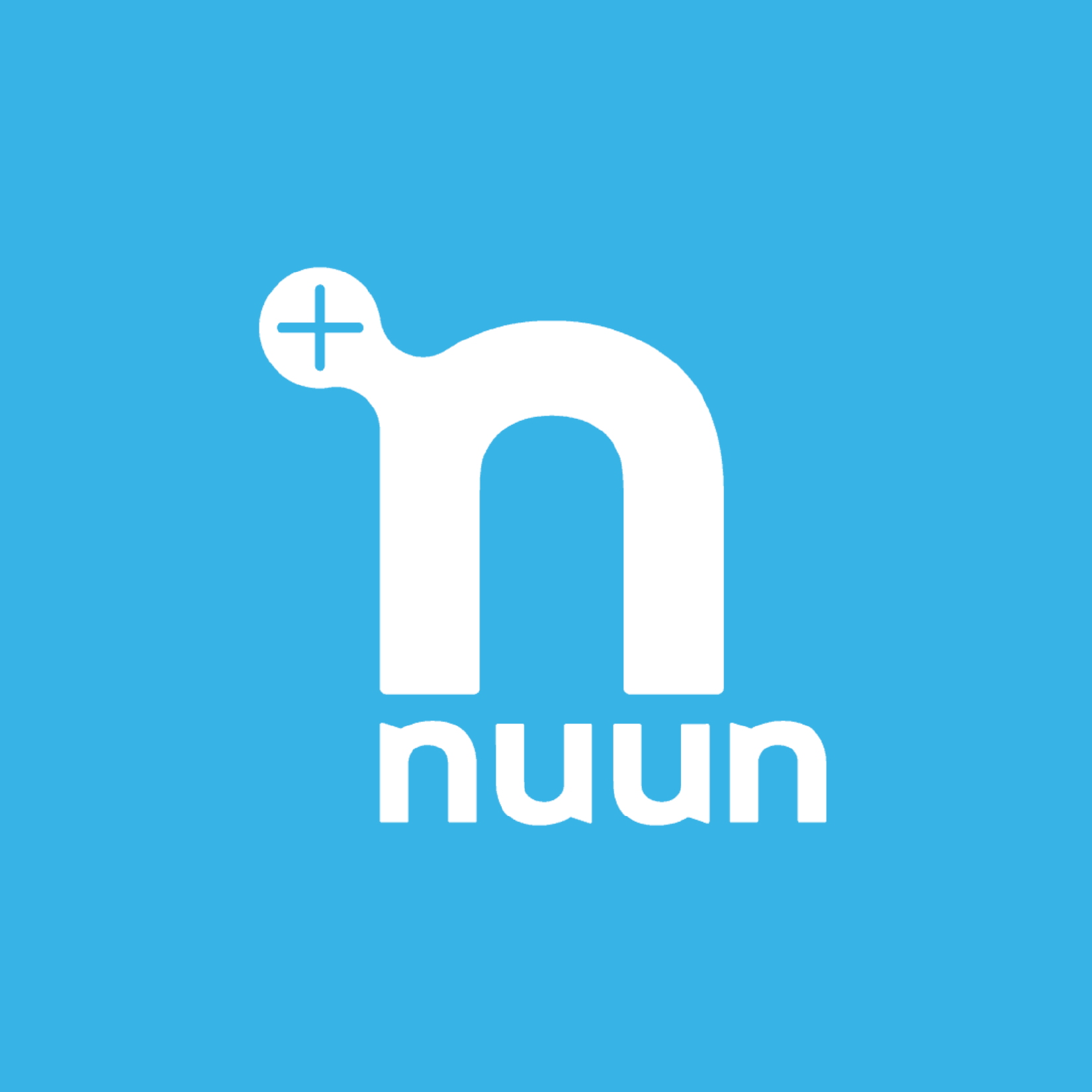 nuun logo that says nuun below an "n" with a sky blue background.