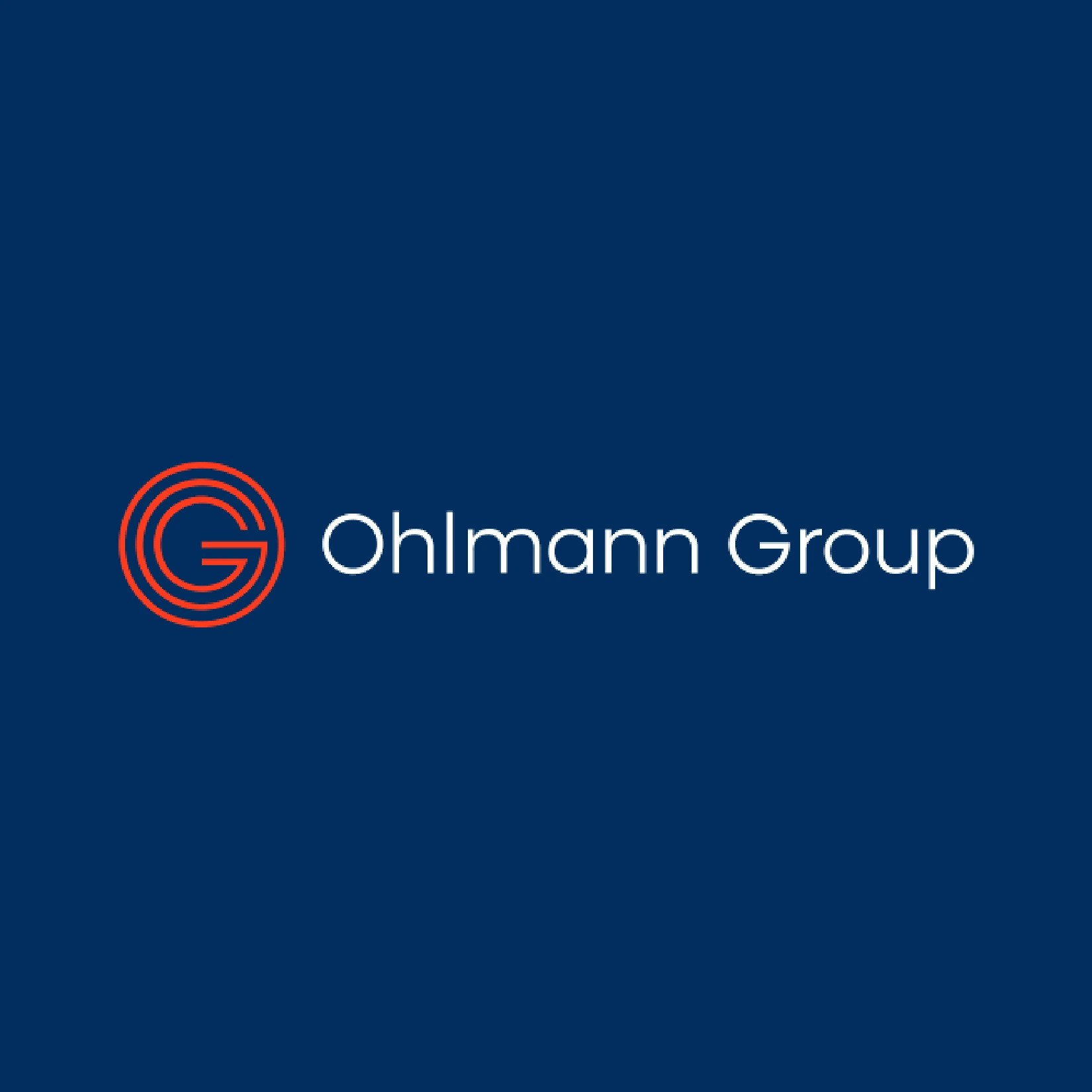 Ohlmann Group logo with a blue background