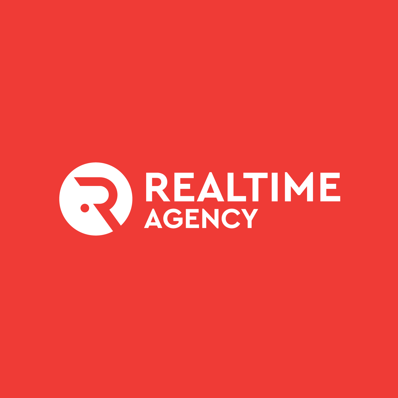 Realtime Agency logo with a red background.