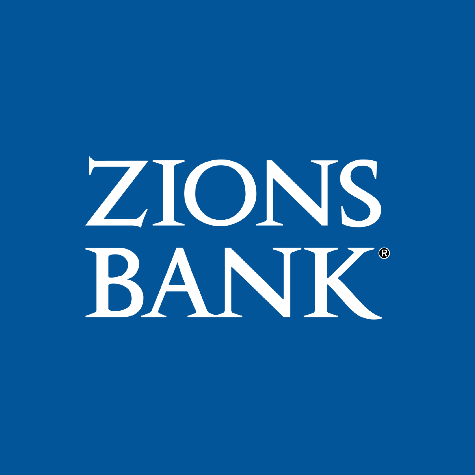 Zions Bank logo with a blue background
