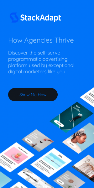 example of a StackAdapt display ad that uses in-accessible colours, contrast, and fonts.