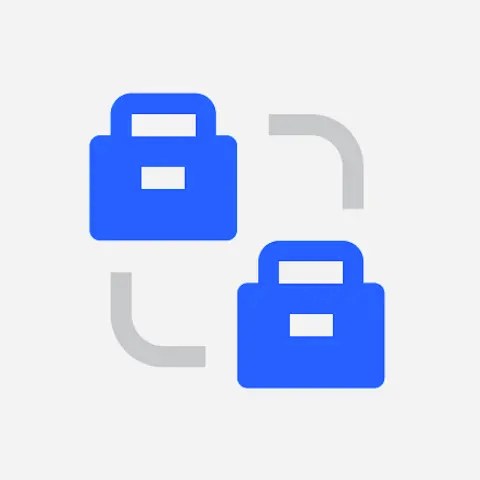 Illustrative graphic of two blue locks