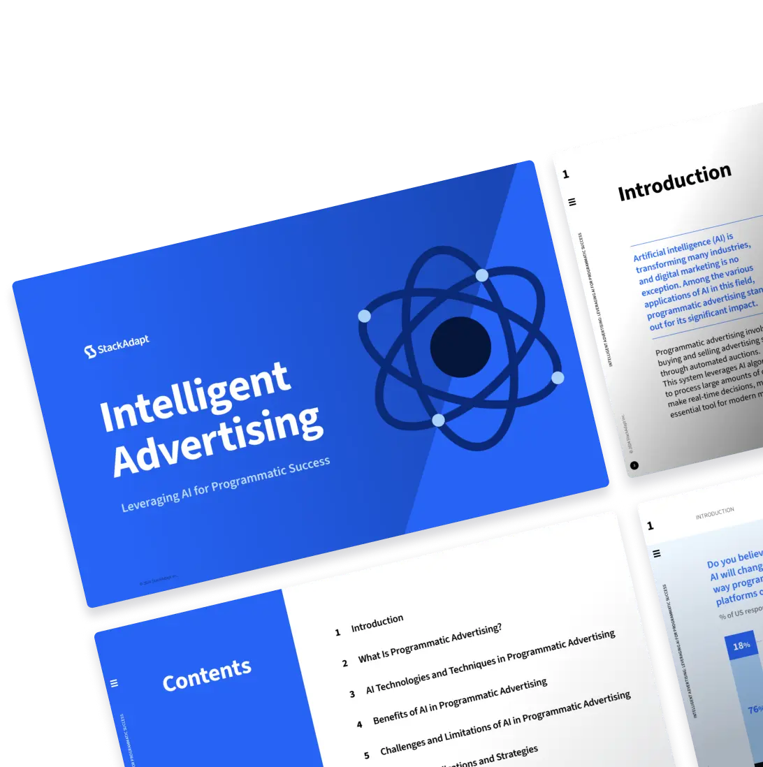 Cover of StackAdapt's guide to AI and programmatic advertising.