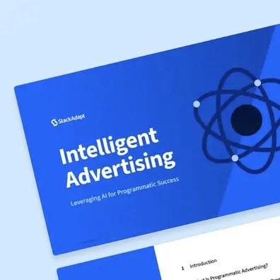 Cover of StackAdapt's guide on AI and programmatic advertising