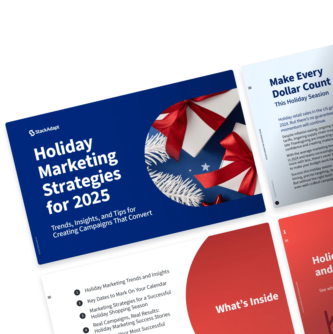 Cover for StackAdapt's Holiday Marketing Strategies for 2025 guide
